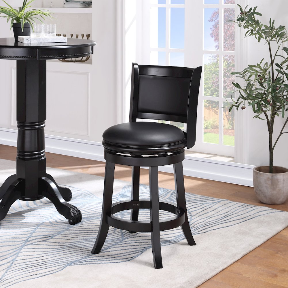 Augusta Swivel Counter Stool - Black. Picture 9