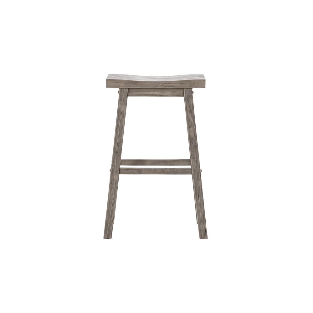 Sonoma Backless Saddle Bar Stools - Storm Gray Wire-Brush - Set of 2. Picture 3
