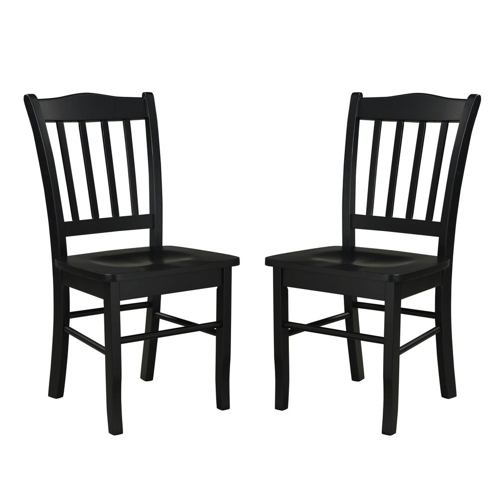 Shaker Dining Chairs, Set of 2 - Black. Picture 1