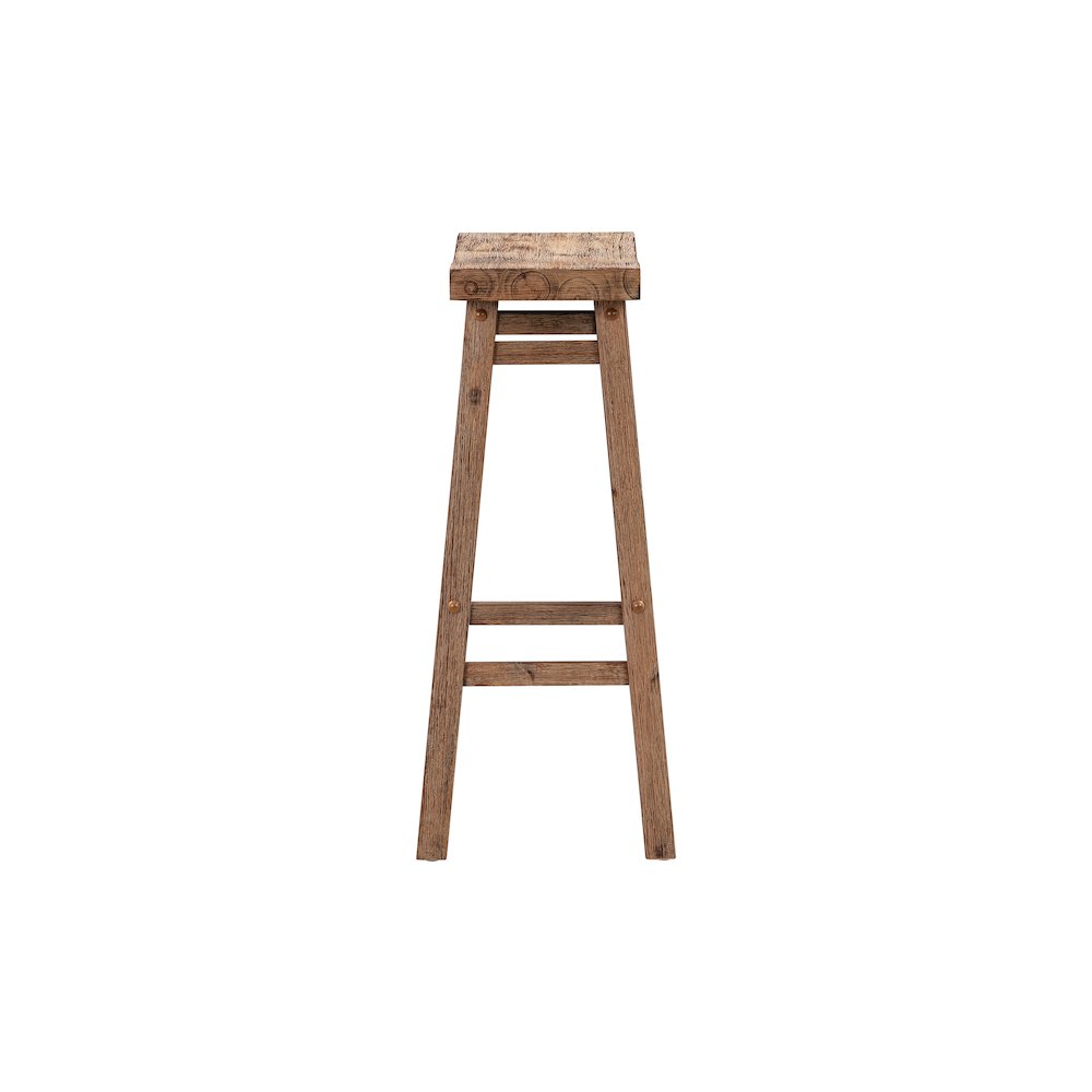 Sonoma Backless Saddle Bar Stool - Barnwood Wire-Brush. Picture 2