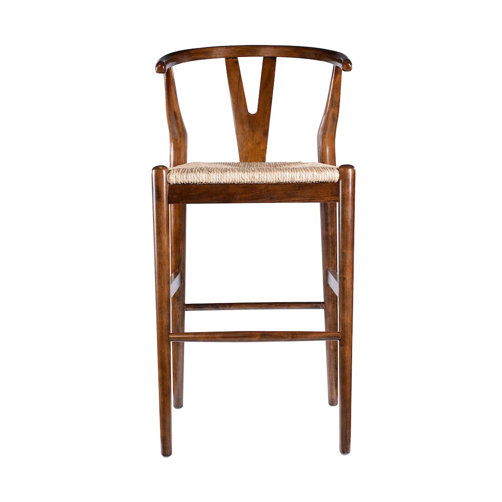 Wishbone Bar Height  Kitchen Bar Stool - Cappuccino Finish. Picture 2