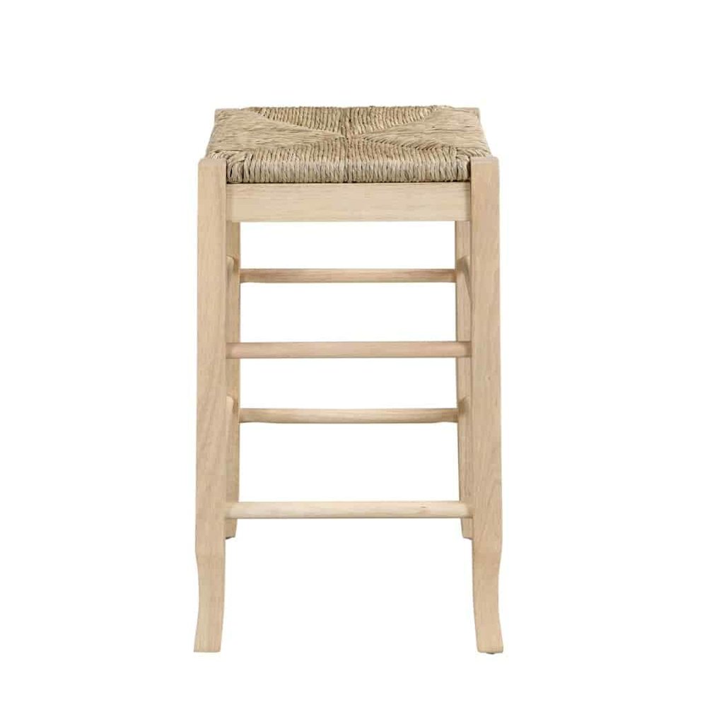 Square Rush Backless Counter Stool - Blonde Oak. Picture 2