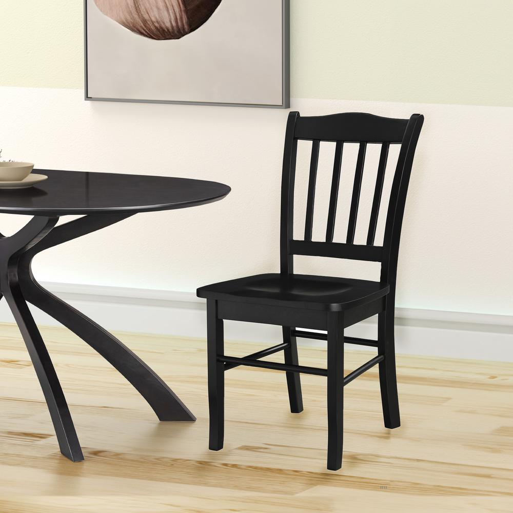 Shaker Dining Chairs, Set of 2 - Black. Picture 10