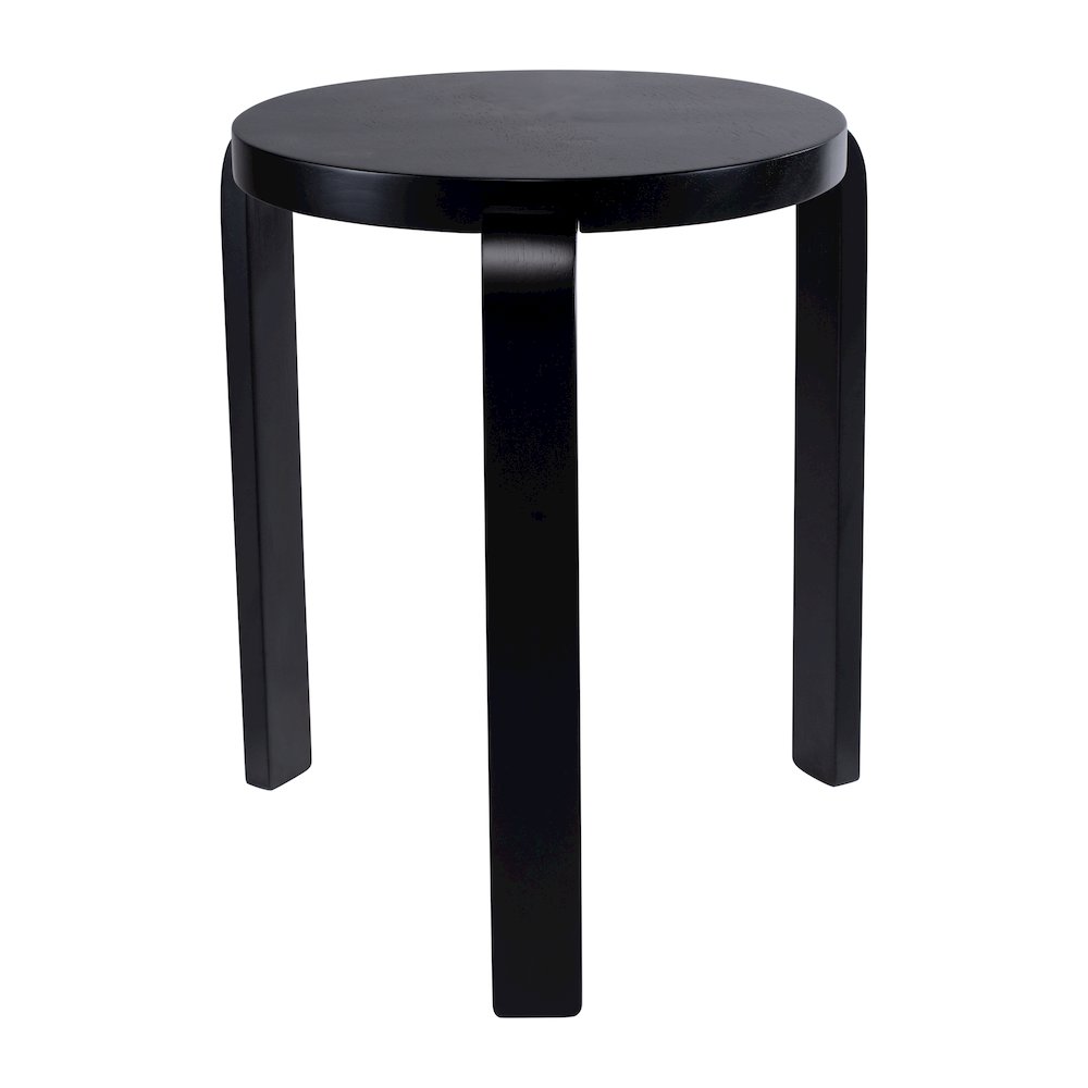 Mateo Round Backless Stacking Stools - Set of 2 - Black. Picture 1
