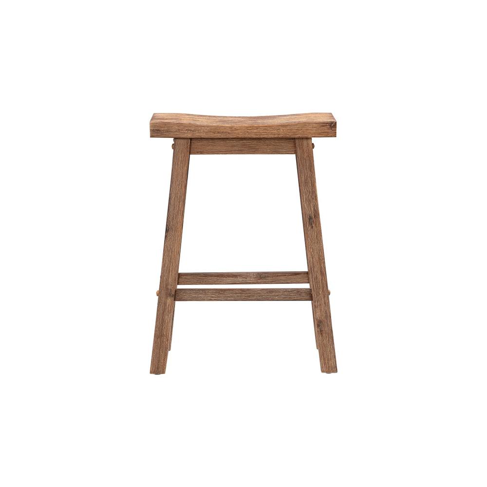 Sonoma Backless Saddle Counter Stool - Barnwood Wire-Brush. Picture 1