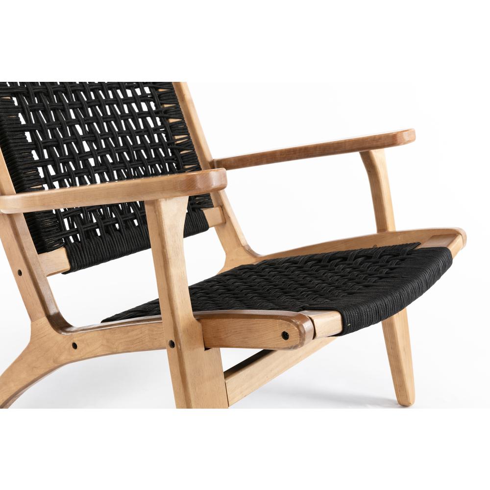 Harrison Woven Black Rope Accent Chair - Natural. Picture 9