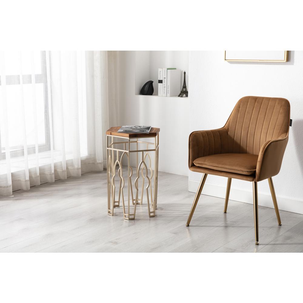 Genevieve Nesting Tables, Gold & Natural. Picture 10