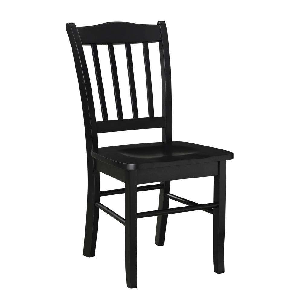 Shaker Dining Chairs, Set of 2 - Black. Picture 2