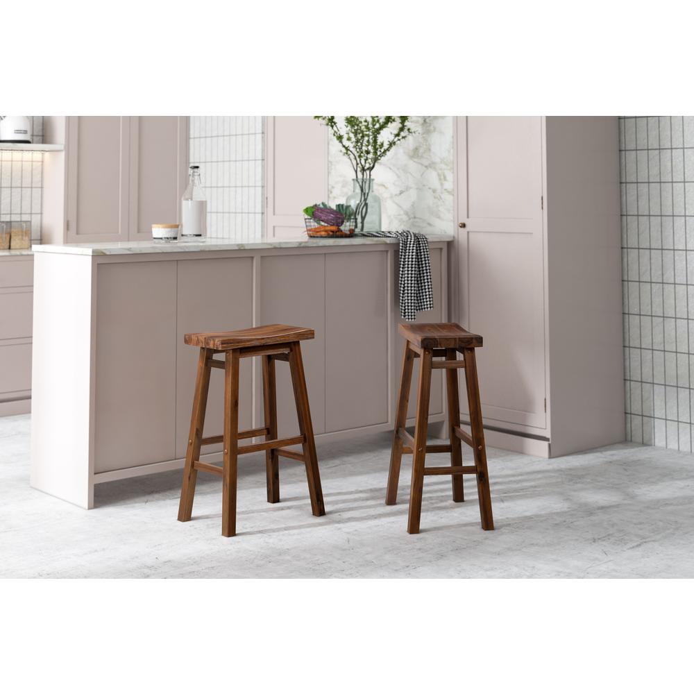 Sonoma Backless Saddle Bar Stools - Chestnut Wire-Brush - Set of 2. Picture 8