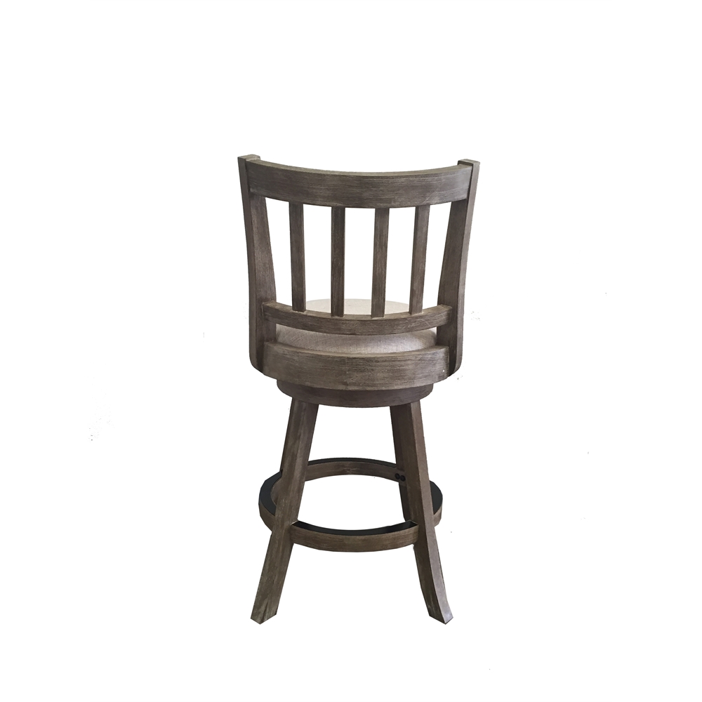 24" Sheldon Counter Stool, Driftwood Gray Wire-brush and Ivory. Picture 2