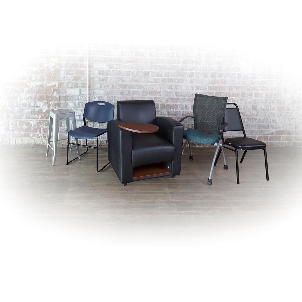 Nova Tablet Arm Chair- Black/Java. Picture 2
