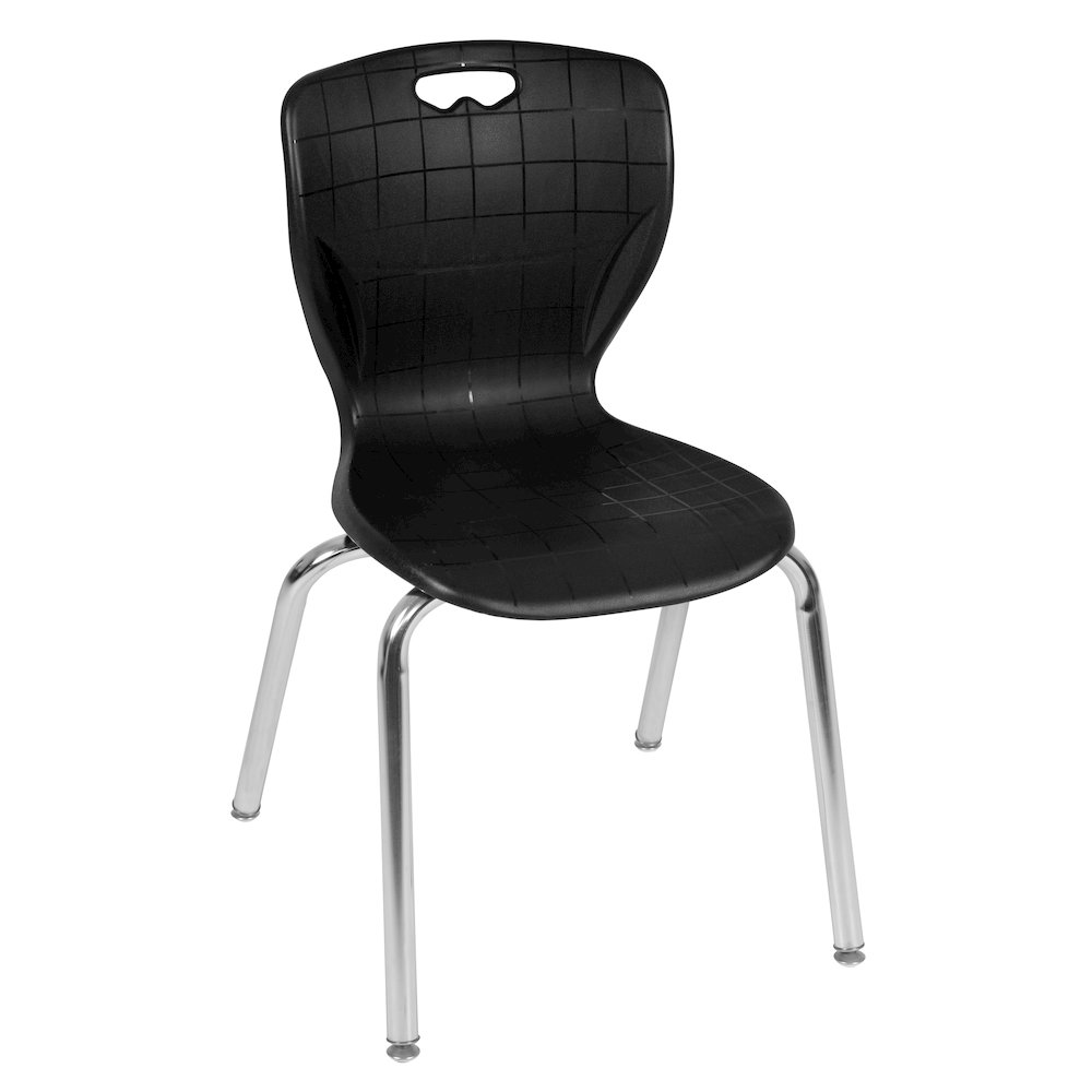 60x30 Mobile Adjustable Classroom Table- Maple & 2 Andy 18 Stack Chairs- Black. Picture 4