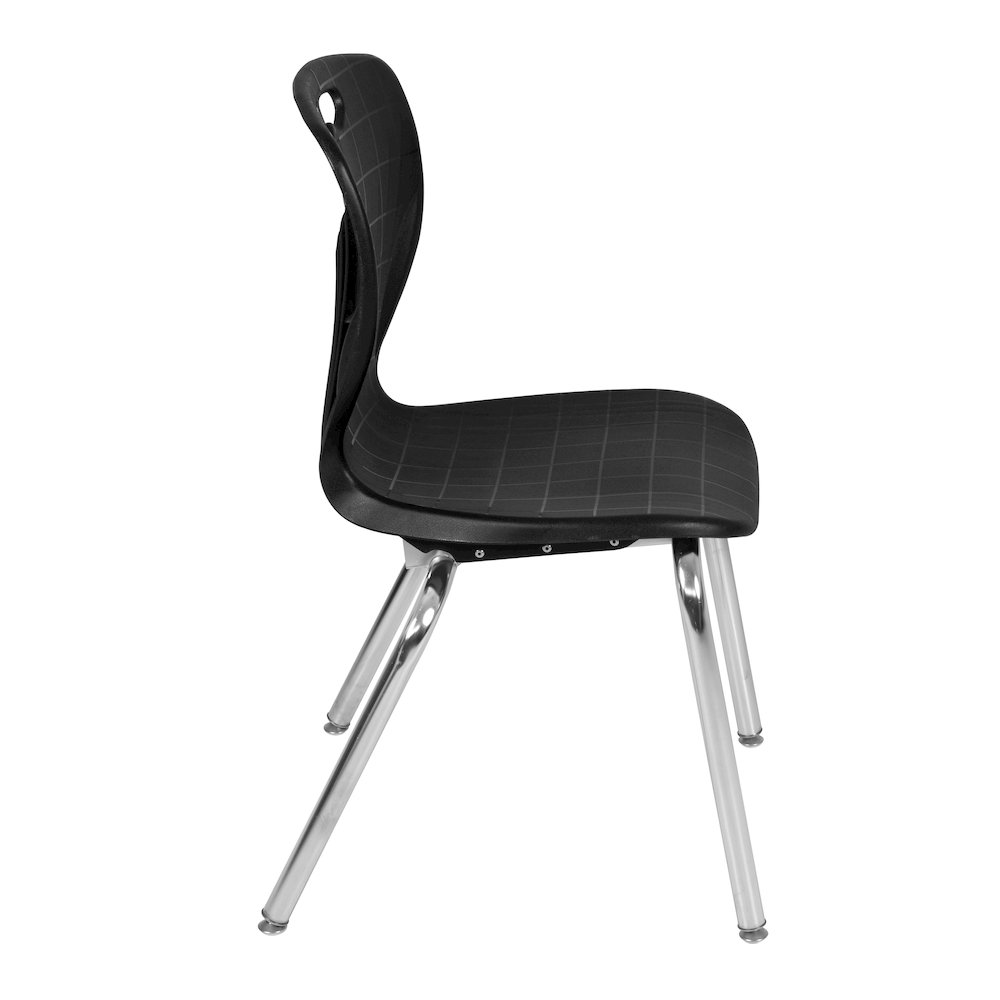 60x30 Mobile Adjustable Classroom Table- Maple & 2 Andy 18 Stack Chairs- Black. Picture 5