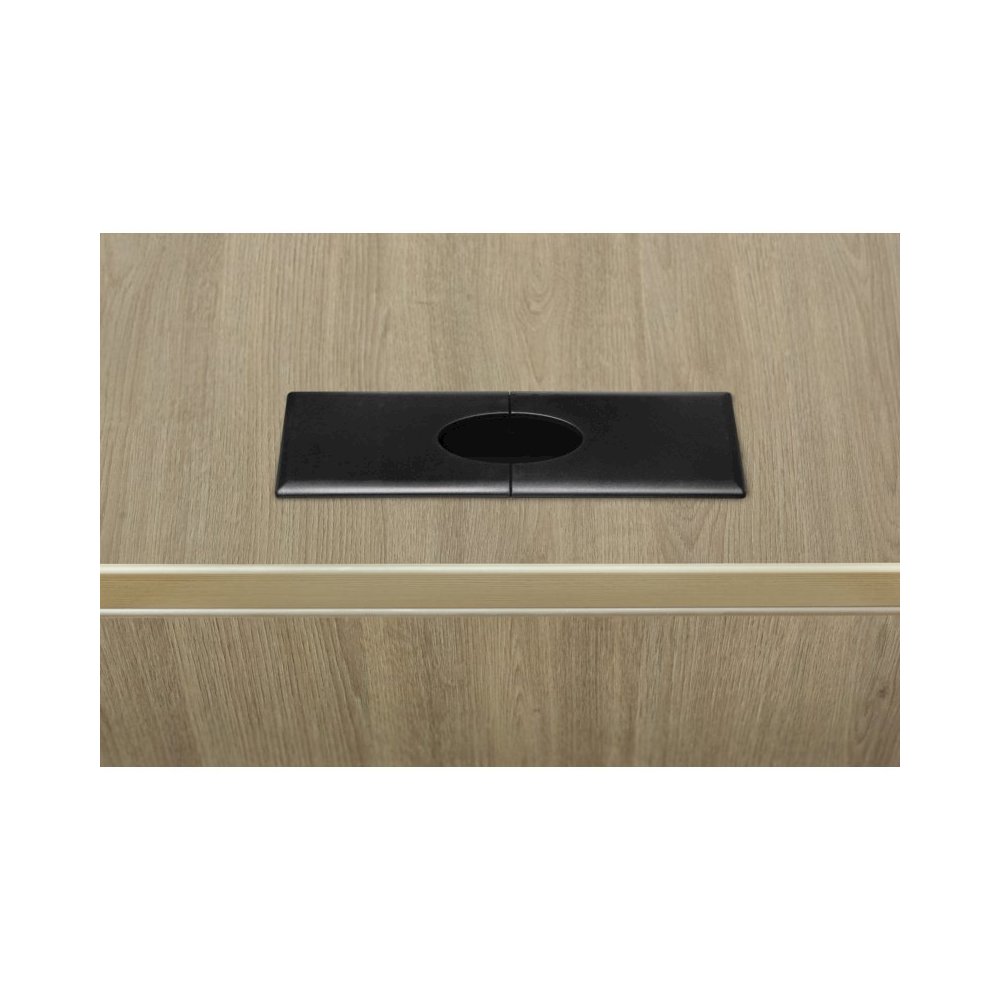 60 x 77 in. L Desk with Single Full Pedestal Drawer Unit- Noble Oak. Picture 7