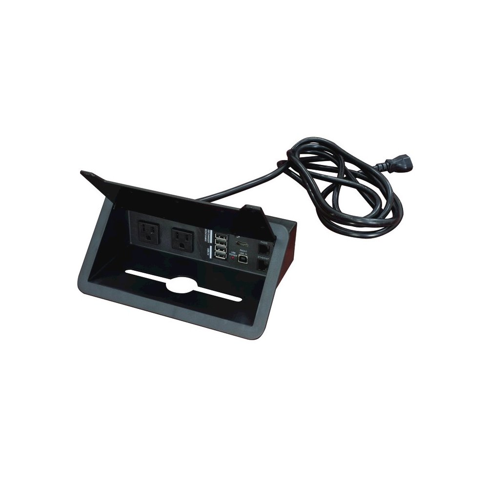 Regency Legacy 6 ft Racetrack Conference Table with Charging Port- Noble Oak. Picture 7