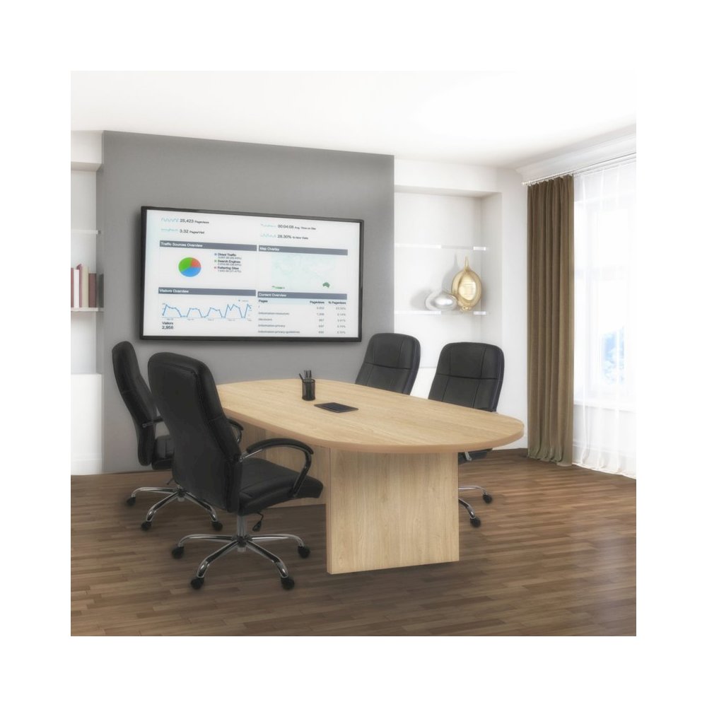 Regency Legacy 6 ft Racetrack Conference Table with Charging Port- Noble Oak. Picture 3