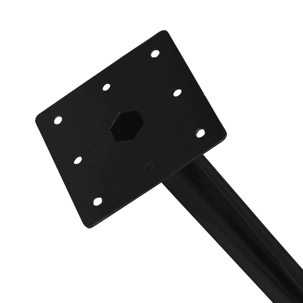 36 in. Square Breakroom Table- Mahogany Top, Black Tapered Legs. Picture 2