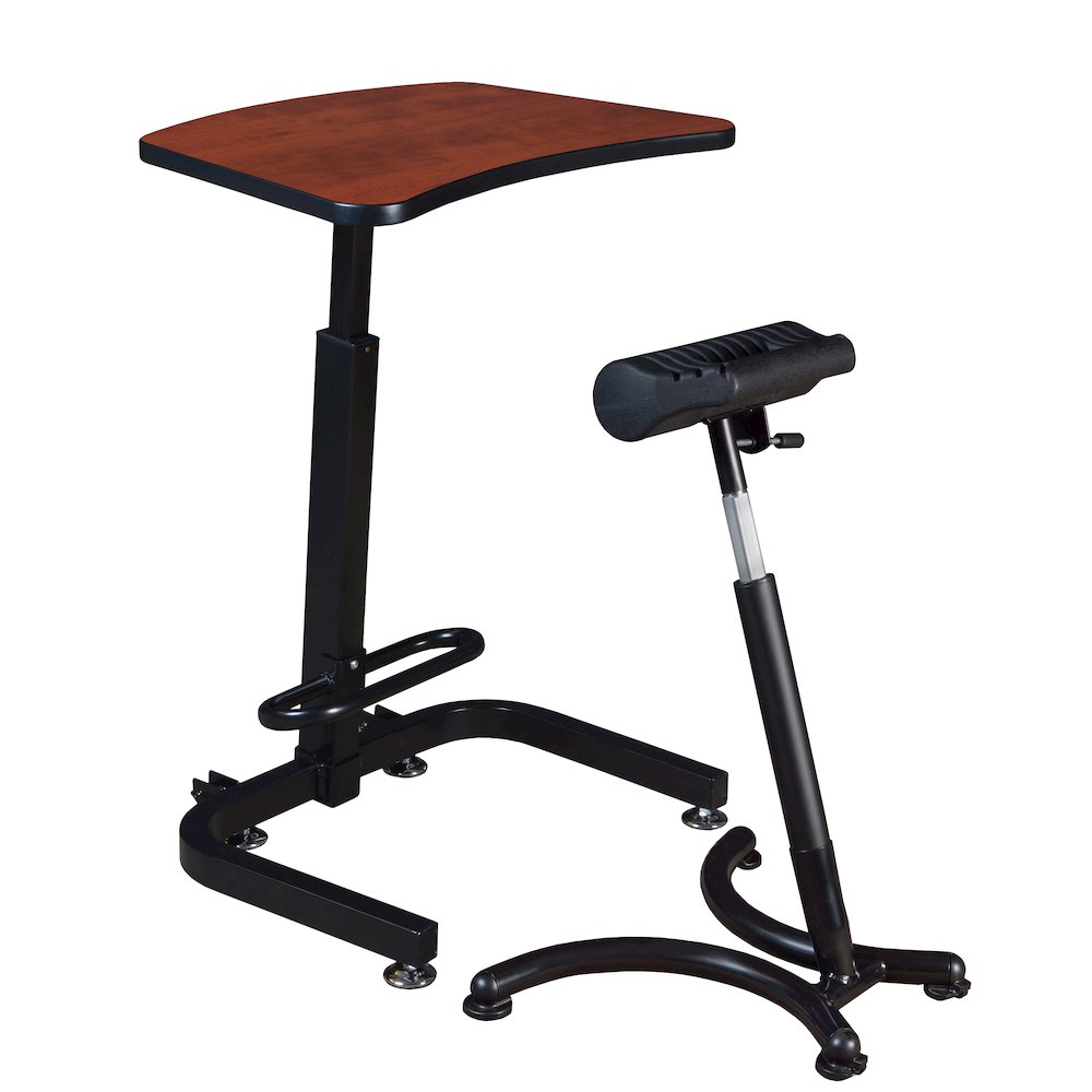 Sitting or Standing Desk, Cherry. Picture 4