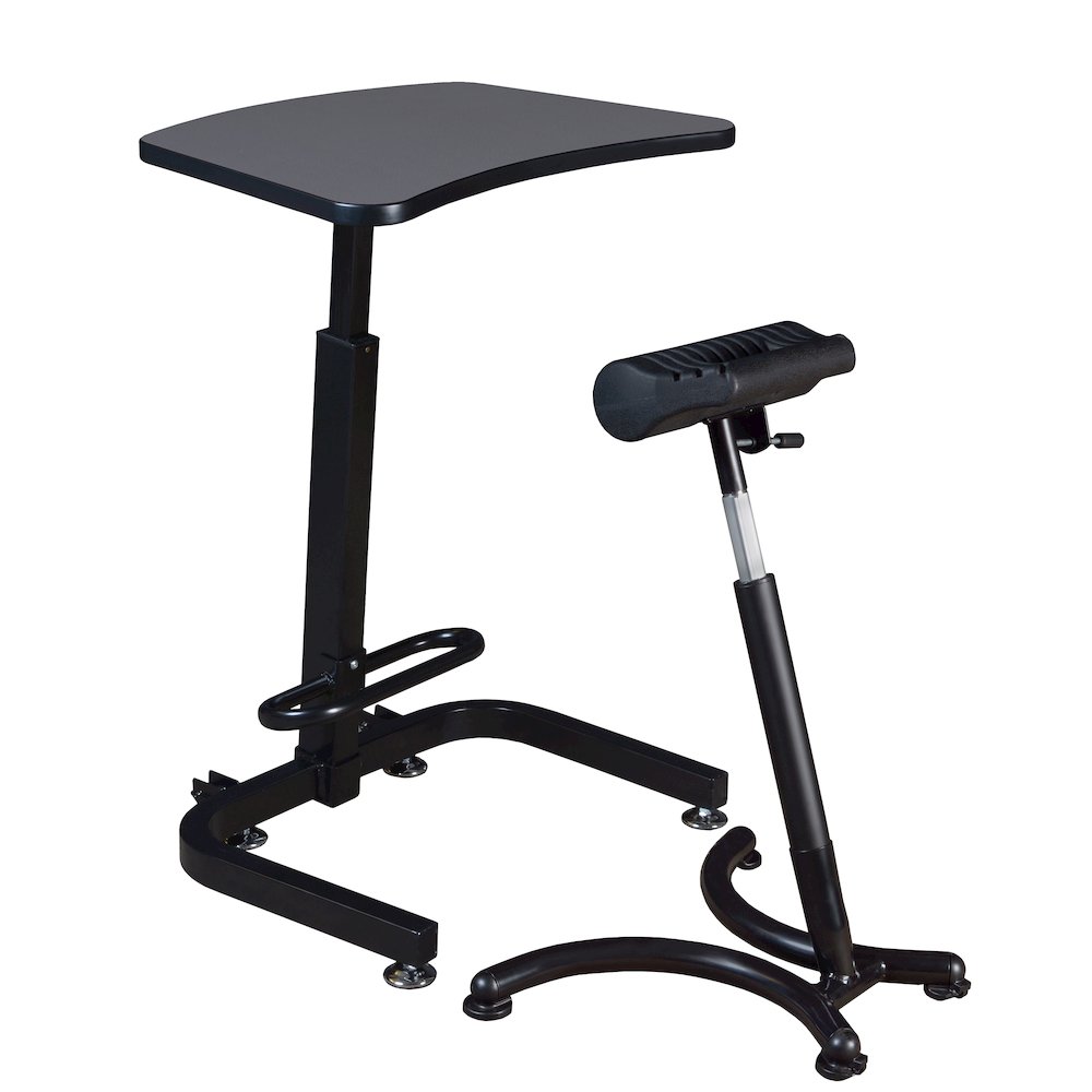 Sitting or Standing Desk, Grey. Picture 4