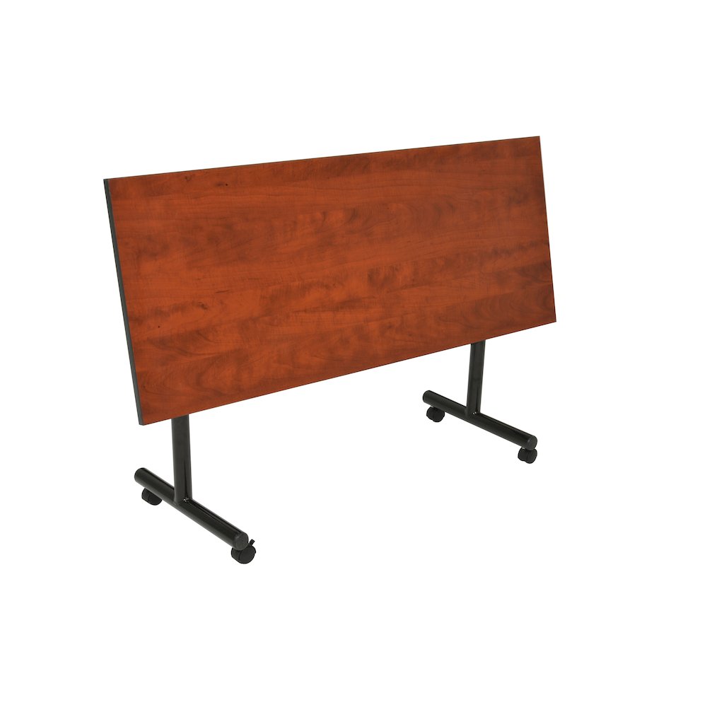 60 x 24 in. Flip-Top Training Nesting Table with Modesty Panel- Cherry. Picture 2