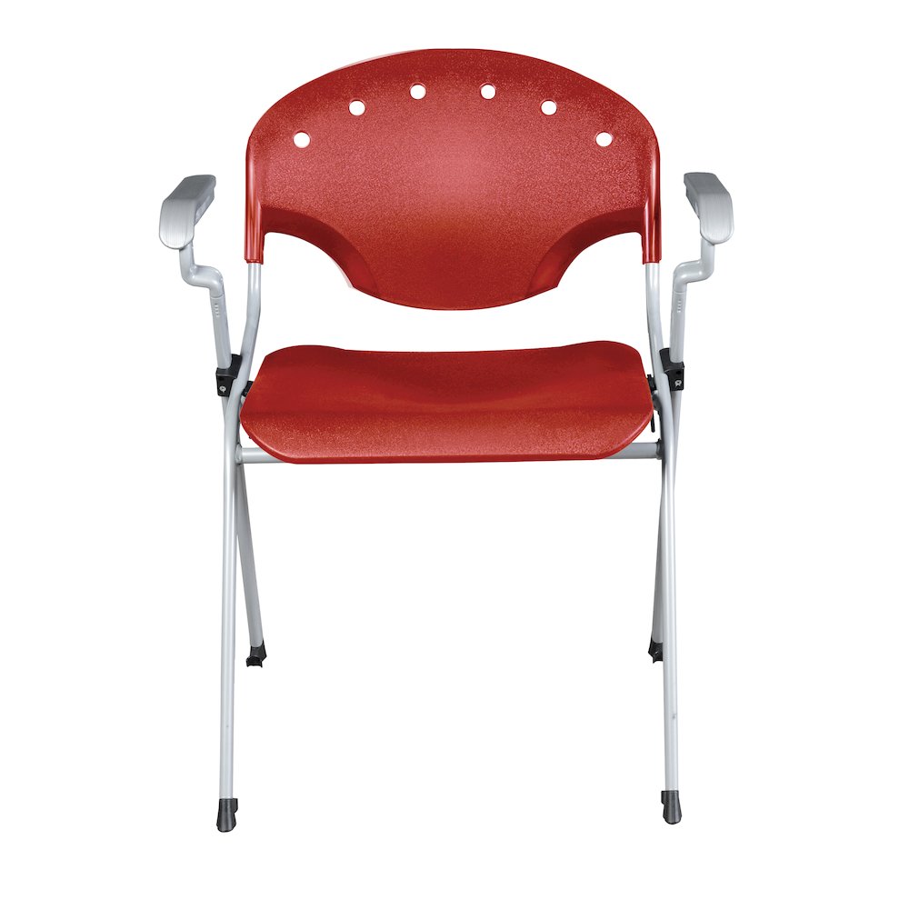 Rico Classroom Training Stack Chair with Arms - Red - 11 Pack. Picture 6