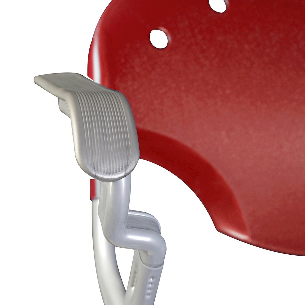 Rico Classroom Training Stack Chair with Arms - Red - 11 Pack. Picture 8