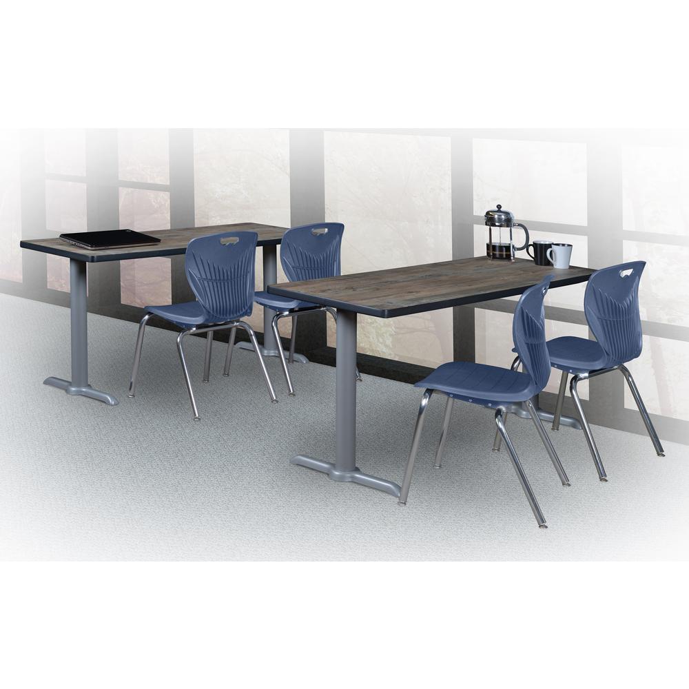 Andy 18" Stack Chair (4 pack)- Navy Blue. Picture 5