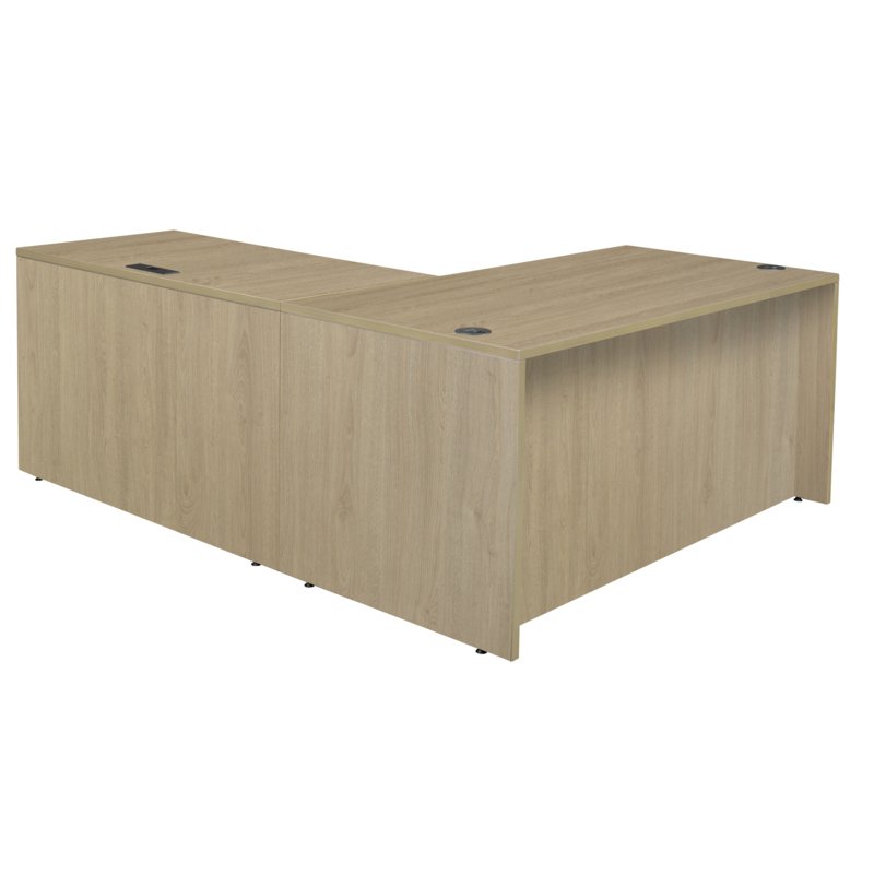 Regency Legacy 60 x 77 in. L Desk with Single Pedestal Drawer Unit- Noble Oak. Picture 5