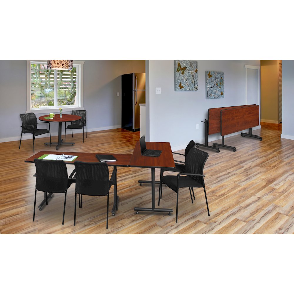 72 x 24 in. Flip-Top Training Nesting Table- Cherry. Picture 7