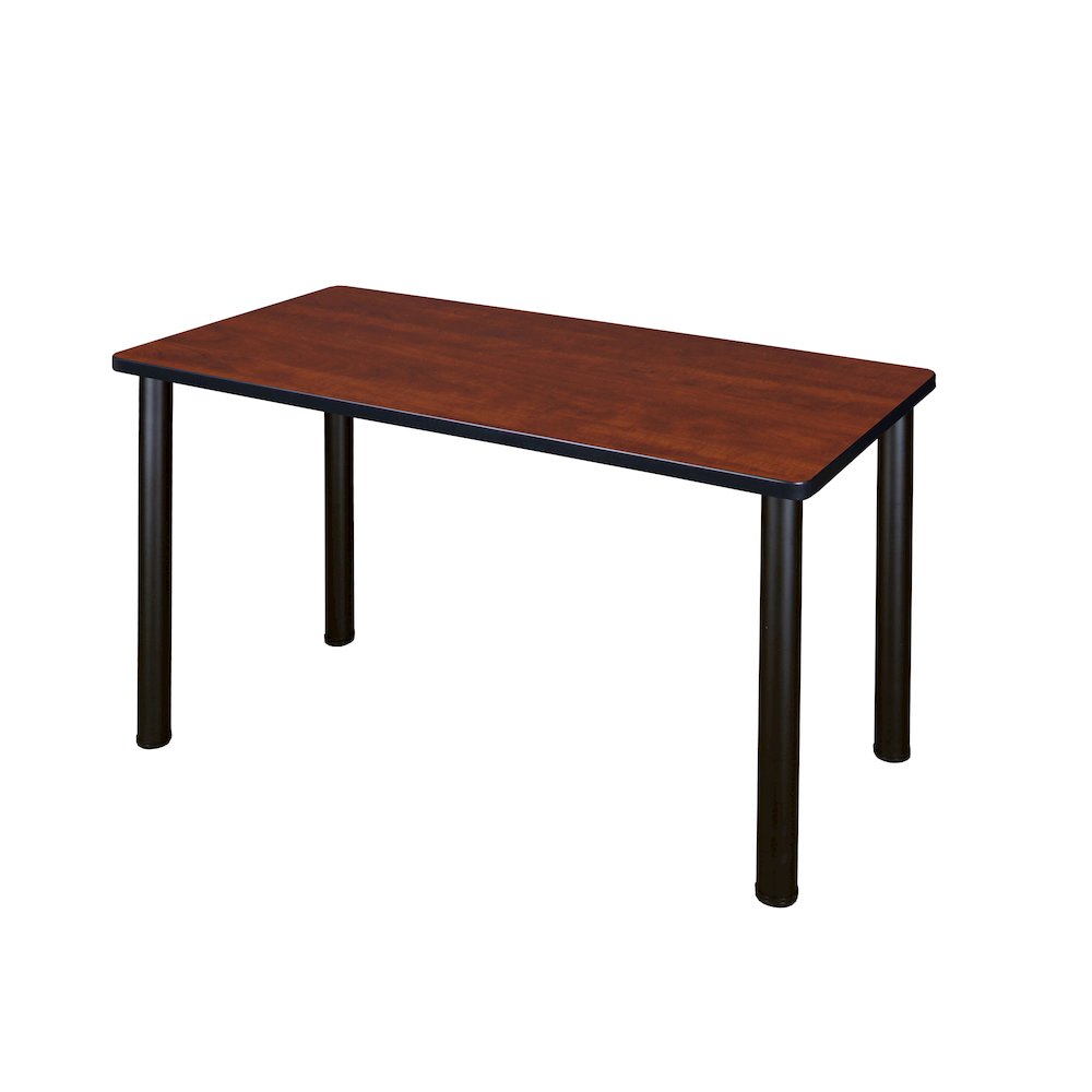 48 x 24 in. Training Seminar Table- Cherry Top, Black Legs. Picture 1