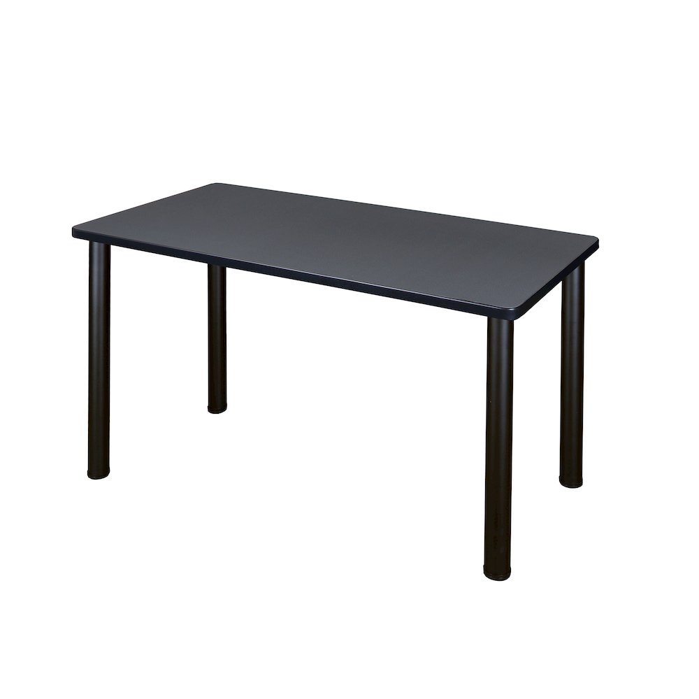 48 x 24 in. Training Seminar Table- Grey Top, Black Legs. Picture 1