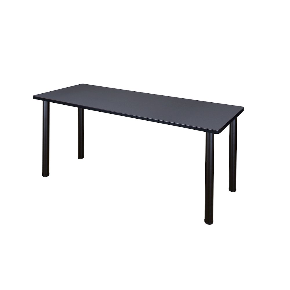 60 x 24 in. Training Seminar Table- Grey Top, Black Legs. Picture 1