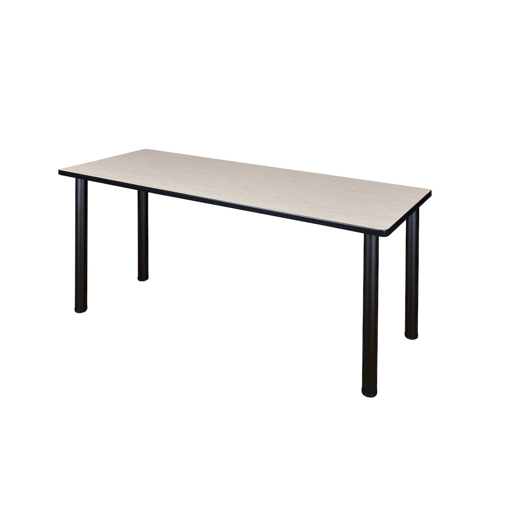 60 x 24 in. Training Seminar Table- Maple Top, Black Legs. Picture 1