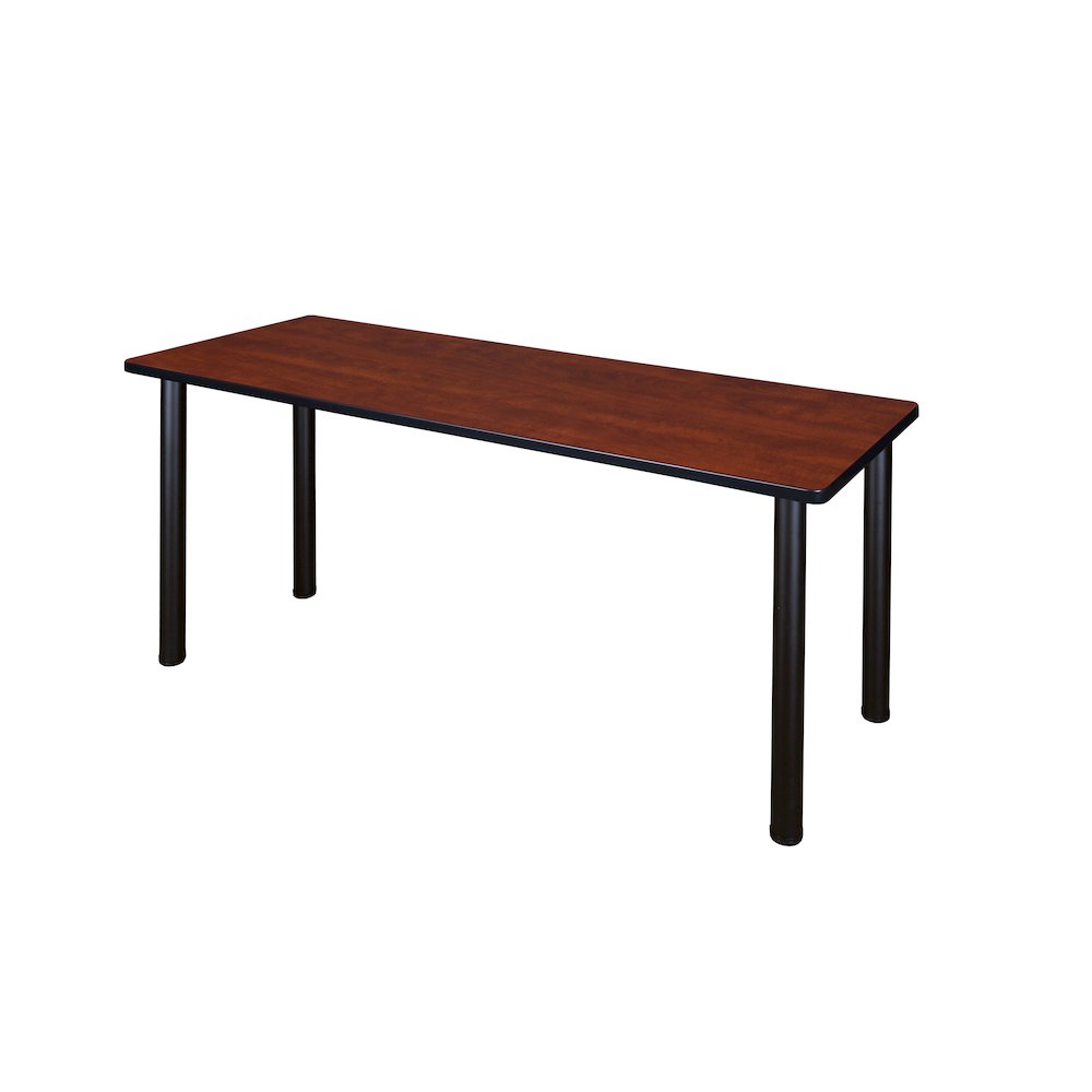 66 x 24 in. Training Seminar Table- Cherry Top, Black Legs. Picture 1