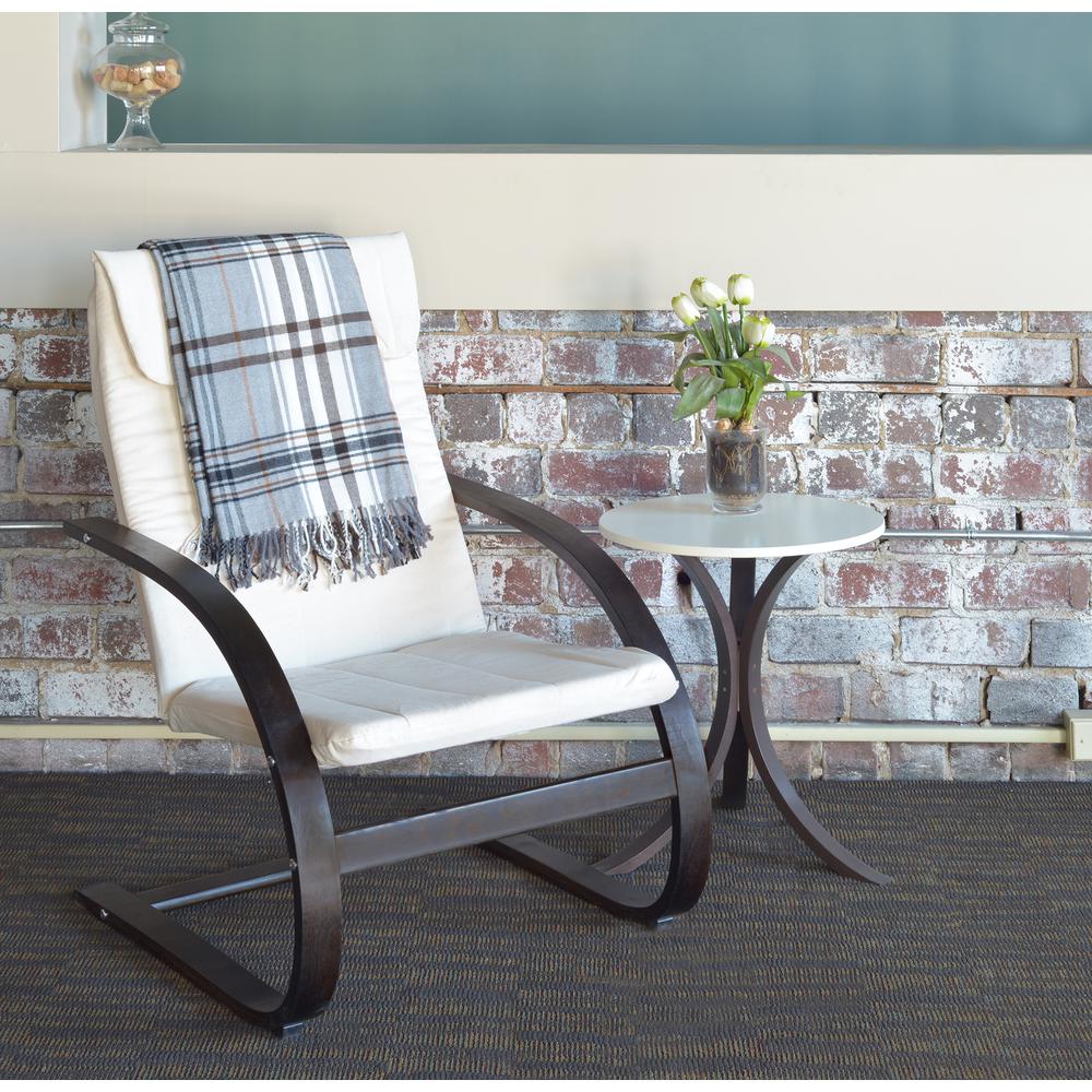 Mia Bentwood Reclining Chair- Mocha Walnut/ Beige. Picture 2