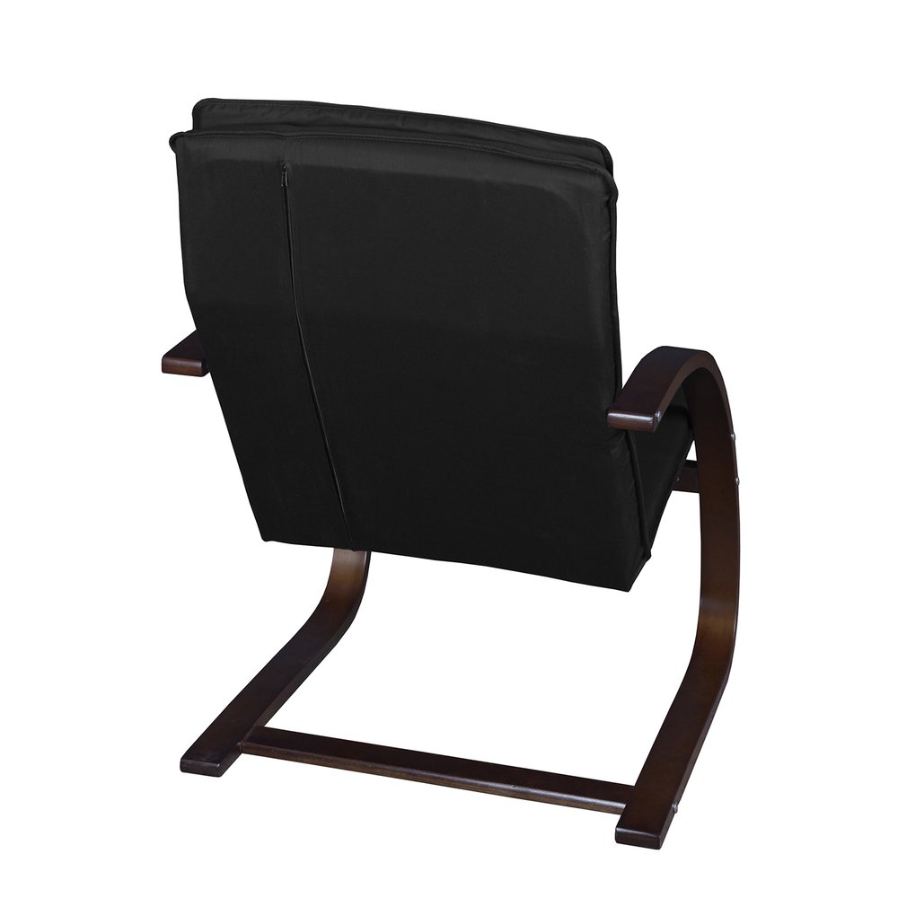 Niche Mia Bentwood Reclining Chair- Mocha Walnut/ Black. Picture 3