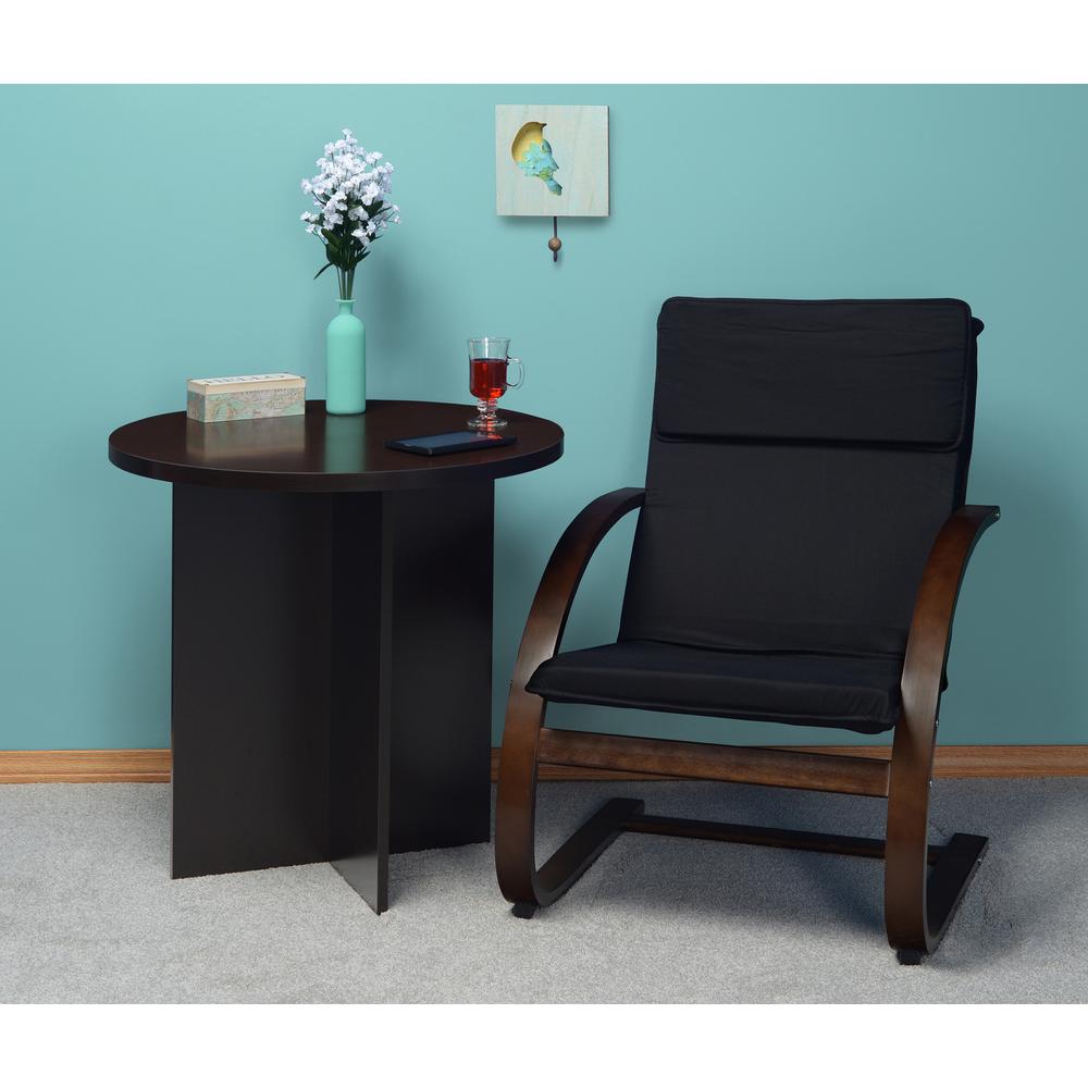 Niche Mia Bentwood Reclining Chair- Mocha Walnut/ Black. Picture 4
