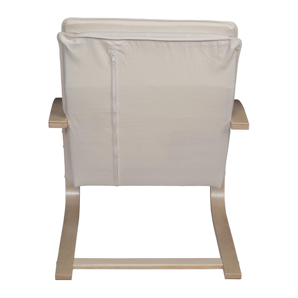 Mia Bentwood Reclining Chair- Natural/ Beige. Picture 6