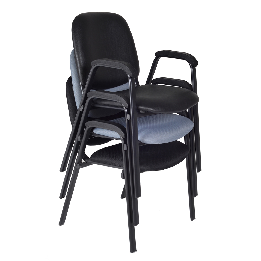 Ace Vinyl Stack Chair- Black. Picture 5