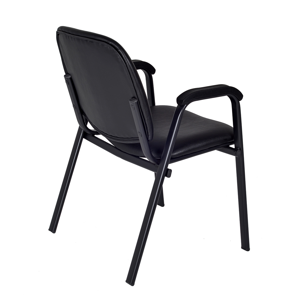 Ace Vinyl Stack Chair- Black. Picture 3