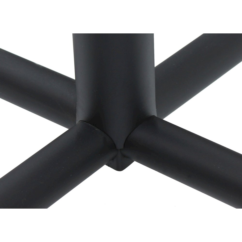 36 in. Round X-Base Breakroom Table- Grey, 4 Zeng Stack Chairs- Black. Picture 2