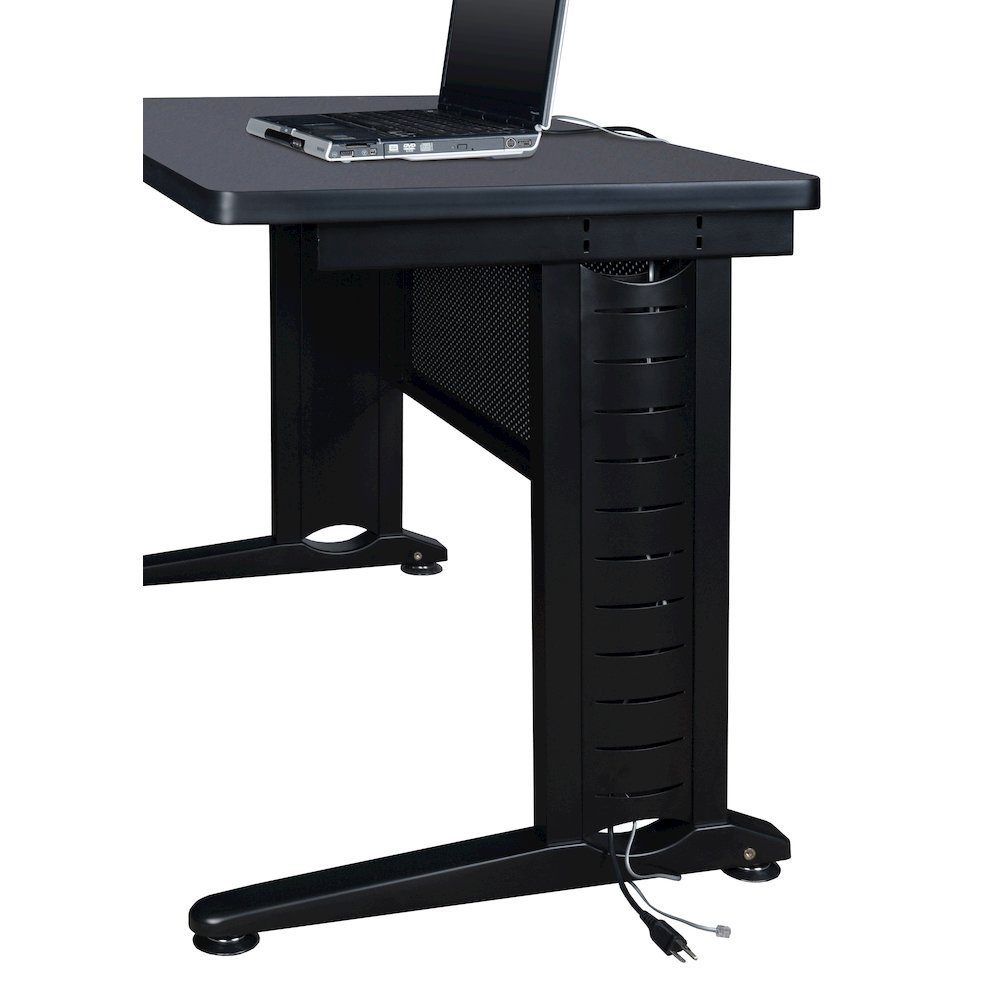 66 x 30 Teachers Desk with Single Pedestal Drawer Unit- Grey. Picture 2