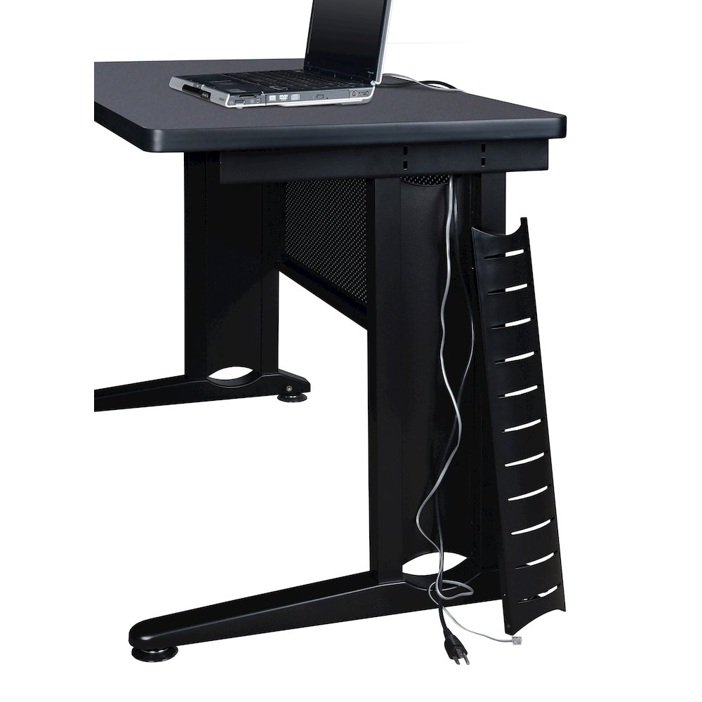 66 x 30 Teachers Desk with Single Pedestal Drawer Unit- Grey. Picture 3