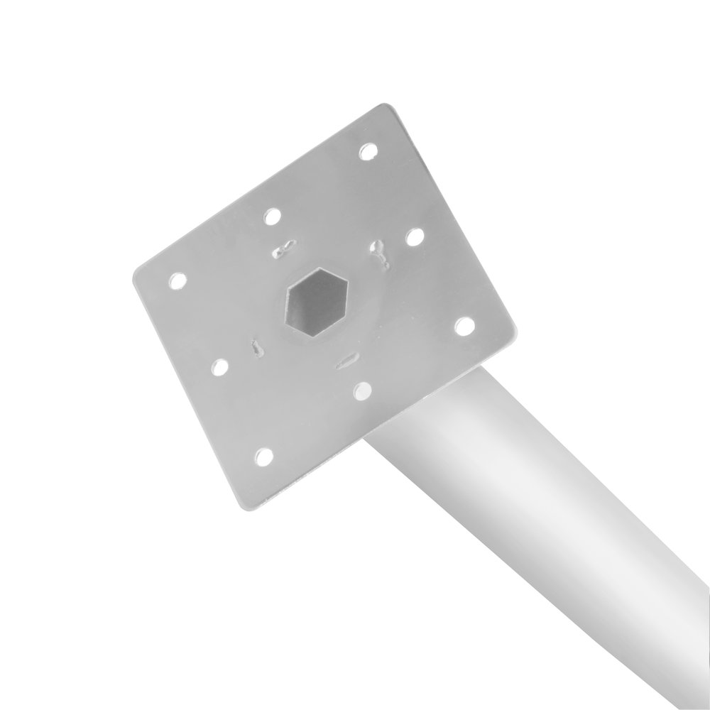 42 in. Round Breakroom Table- Grey Top, Chrome Base & 4 M Stack Chairs- Burgundy. Picture 2