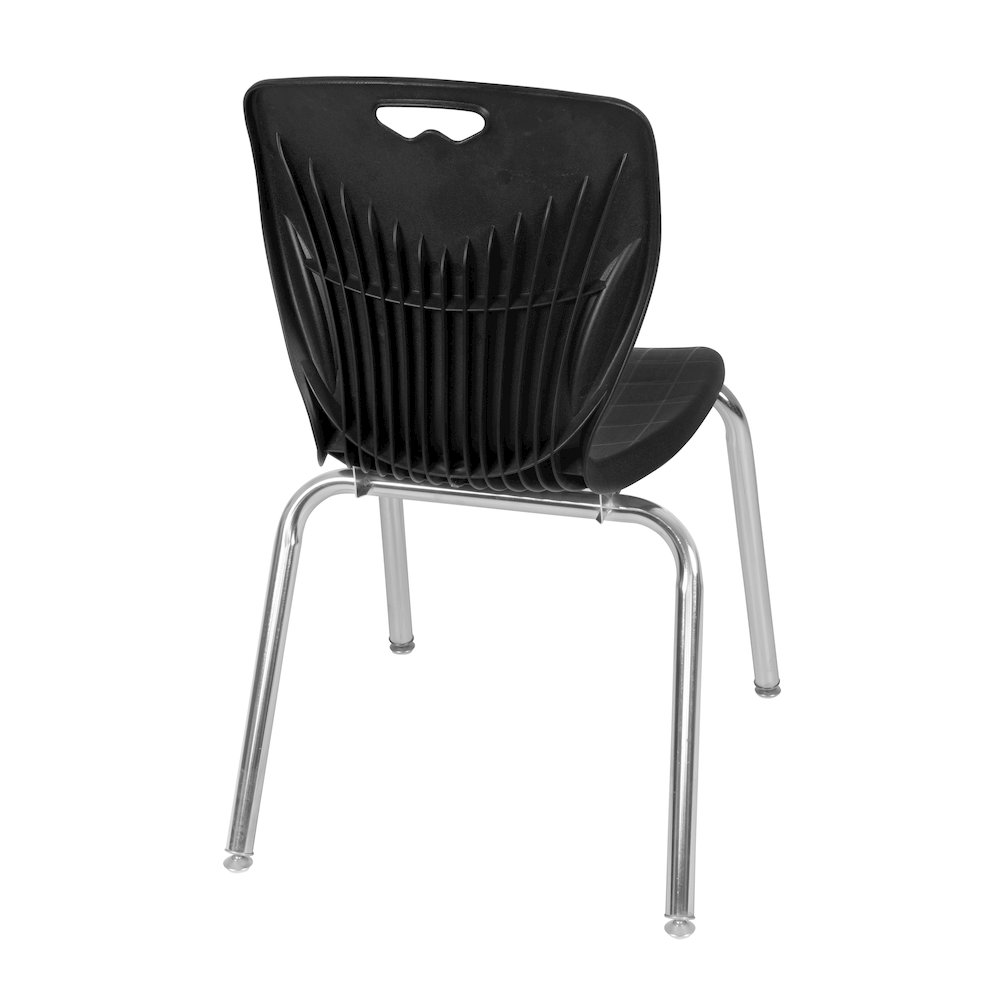 42 Square Mobile Classroom Table- Cherry & 4 Andy 18 Stack Chairs- Black. Picture 6