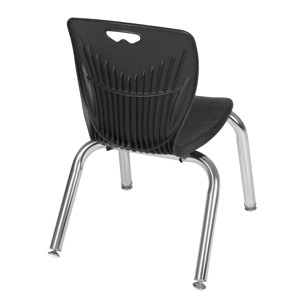 60x24 Adjustable Classroom Table- Mahogany & 2 Andy 12 Stack Chairs- Black. Picture 6