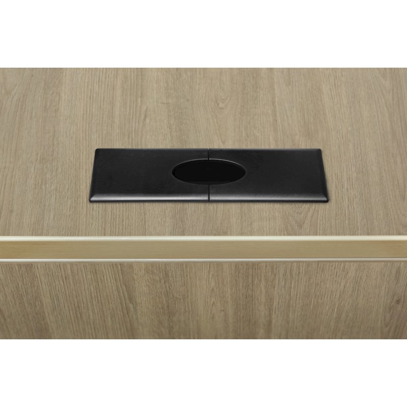 Regency Legacy 60 x 77 in. L Desk with Single Pedestal Drawer Unit- Noble Oak. Picture 7
