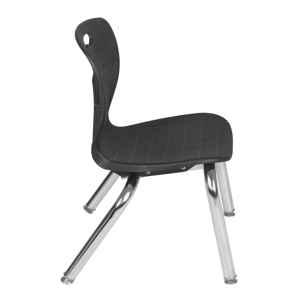 42 Round Adjustable Classroom Table- Grey & 4 Andy 12 Stack Chairs- Black. Picture 4