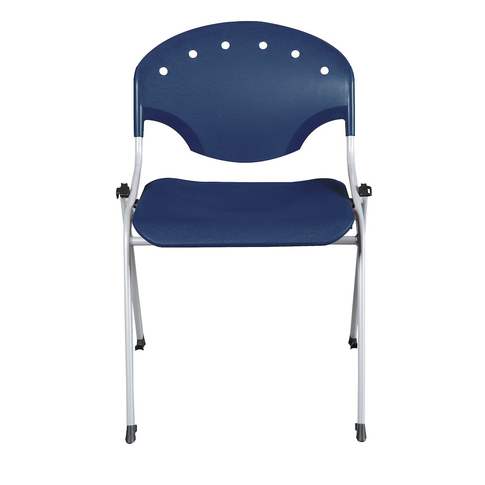Rico Classroom Training Stack Chair Armless - Navy Blue - 4 Pack. Picture 6
