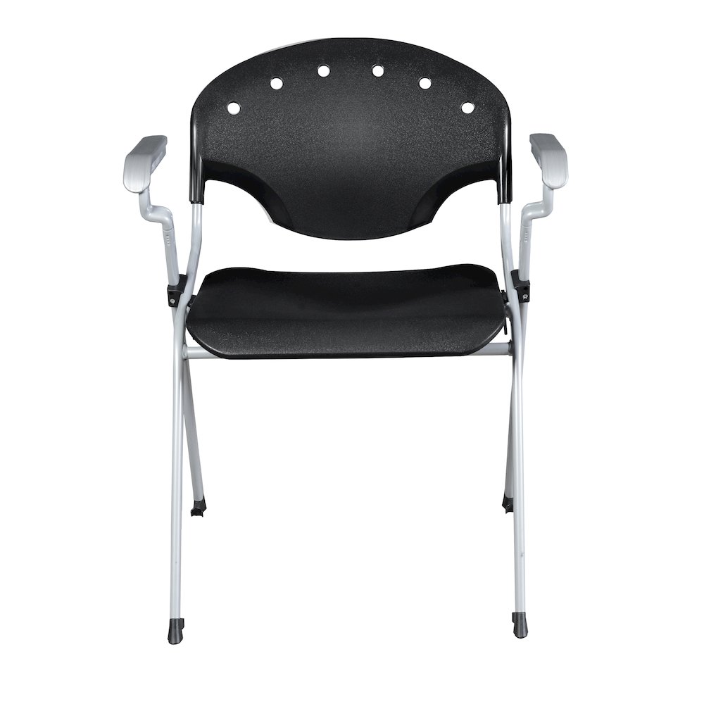 Rico Classroom Training Stack Chair with Arms - Black - 4 Pack. Picture 6